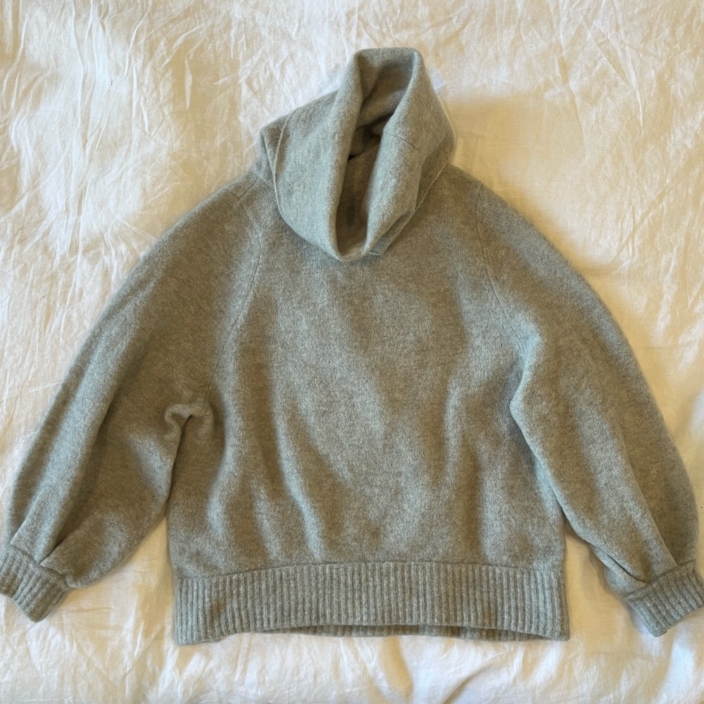 Aritzia Babaton Light Gray Cowl Neck Mohair and Wool Sweater - Picture 10 of 10